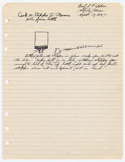 Sketch For "Cork Or Stopper To Measure Pills From Bottle" (USA)