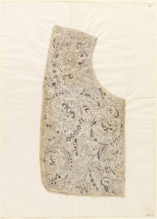 Drawing, Design for the Making of a Man's Needle Lace Collar