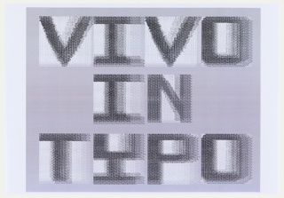 Print, Sketch for Poster: Vivo in Typo