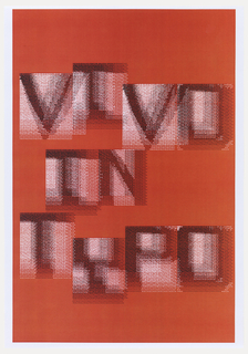 Print, Design for "Vivo in Typo" Poster on Red  Ground
