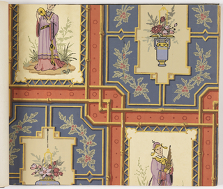Sample Book, Hand Blocked Wall Papers, Chinese Motif
