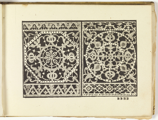 Book Illustration, Corona delle nobili, et virtuose donne, vol. 4, Lace Design, plate 3