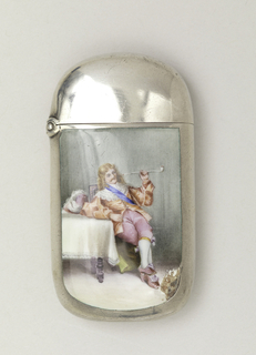 17th Century Gentleman Smoking Pipe Matchsafe