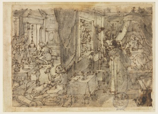 Drawing, The Discovery of Guaiacum as a Cure for Venereal Disease