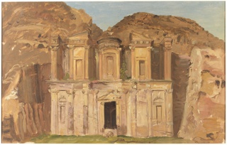 Drawing, Ed-Deir Rock Temple, Petra