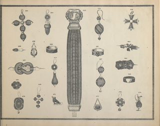 Book Illustration, Charles T. Menge's Price List of Ornamental Hair Jewelry and Device Work, plate 37