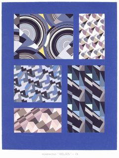 Book Illustration, Relais: quinze planches donnant quarante-deux motifs décoratifs (Relay: fifteen plates giving forty-two decorative motifs), Geometric designs, plate 13