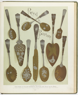 Book Illustration, Reed & Barton, Artistic Workers in Silver & Gold Plate . . . , Specimens of Silver, Engraved, Oxidized and Gold Inlaid Ware