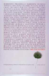 Poster, International Design Conference in Aspen 1981