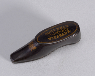 Shoe, inscribed "Souvenir de Wiesbade" Matchsafe