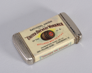 Advertisement for the "National Union of the United Brewery Workmen" Matchsafe