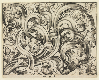 Print, Querfüllung auf hellem Grund (Horizontal Ornament)