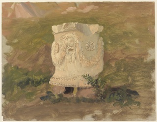 Drawing, Circular Pedestal in the Dionysus Theater, Athens, Greece