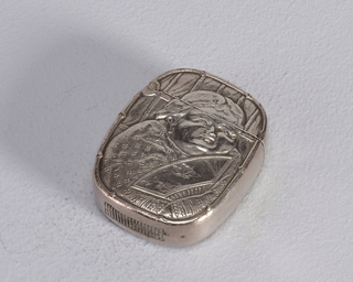 Woman Holding a Fan Matchsafe