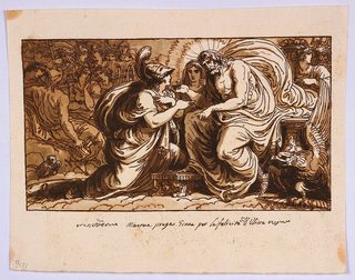 Drawing, Sheet from a Sketchbook: Minerva Asking Jupiter for the Happiness of Ulysses or  Minerva Questions Jupiter on the Destiny of Ithaca