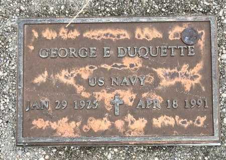 DUQUETTE, GEORGE E (VETERAN) - St. Tammany County, Louisiana | GEORGE E (VETERAN) DUQUETTE - Louisiana Gravestone Photos