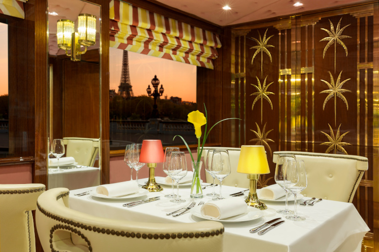 Dining room aboard Uniworld