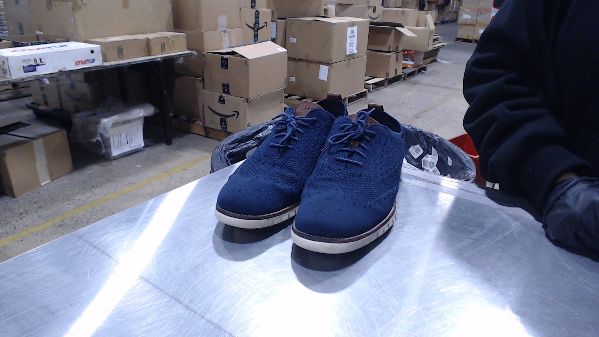 Rare! Cole Haan ZeroGrand Wingtip Oxfords - 12 WIDE - Woodbury / Limoges Blue Cole Haan Zerogrand Dress Shoes Mens 10.5 Blue Stitchlite  main image 4