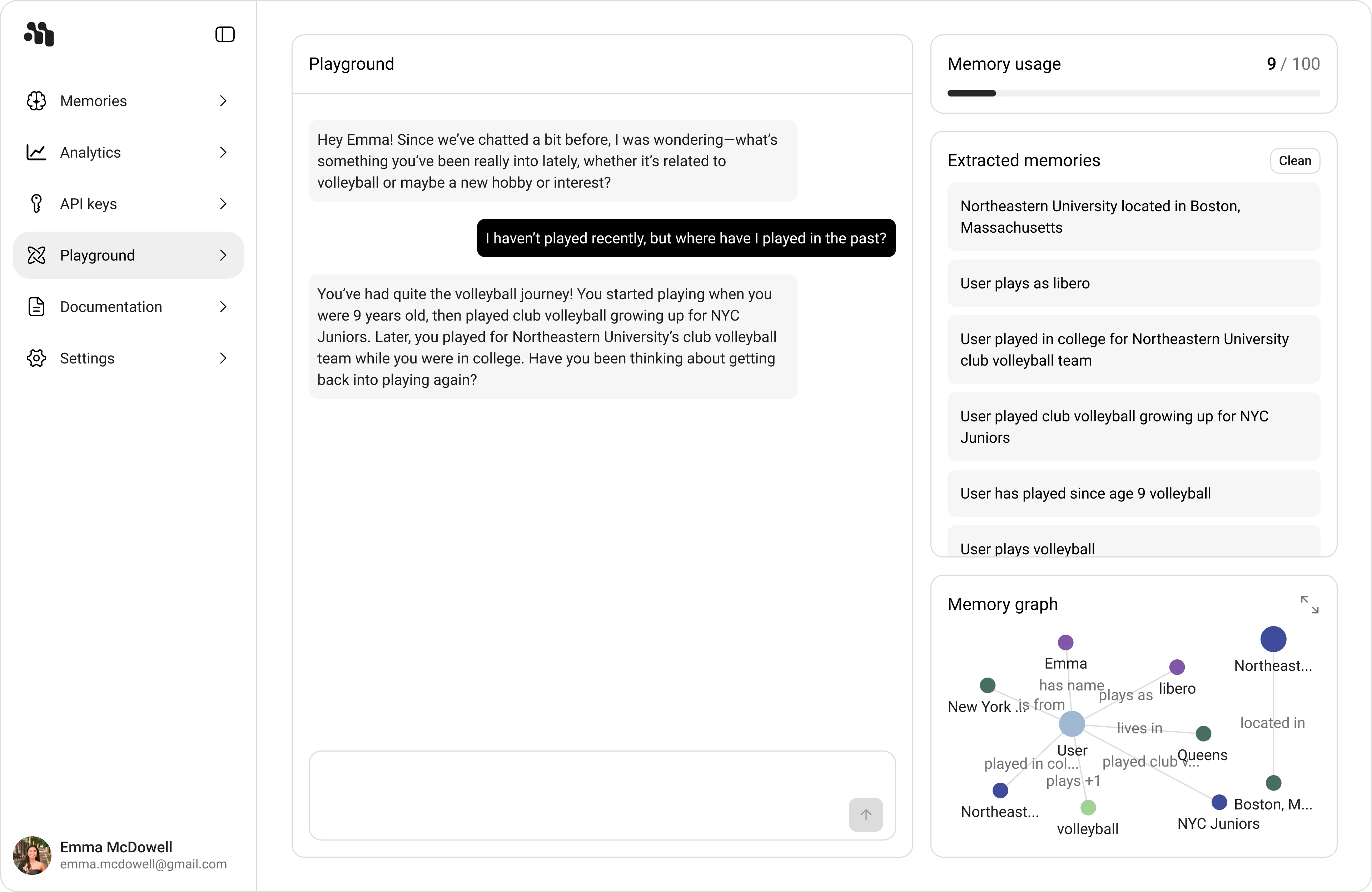 Memory graph card in Playground