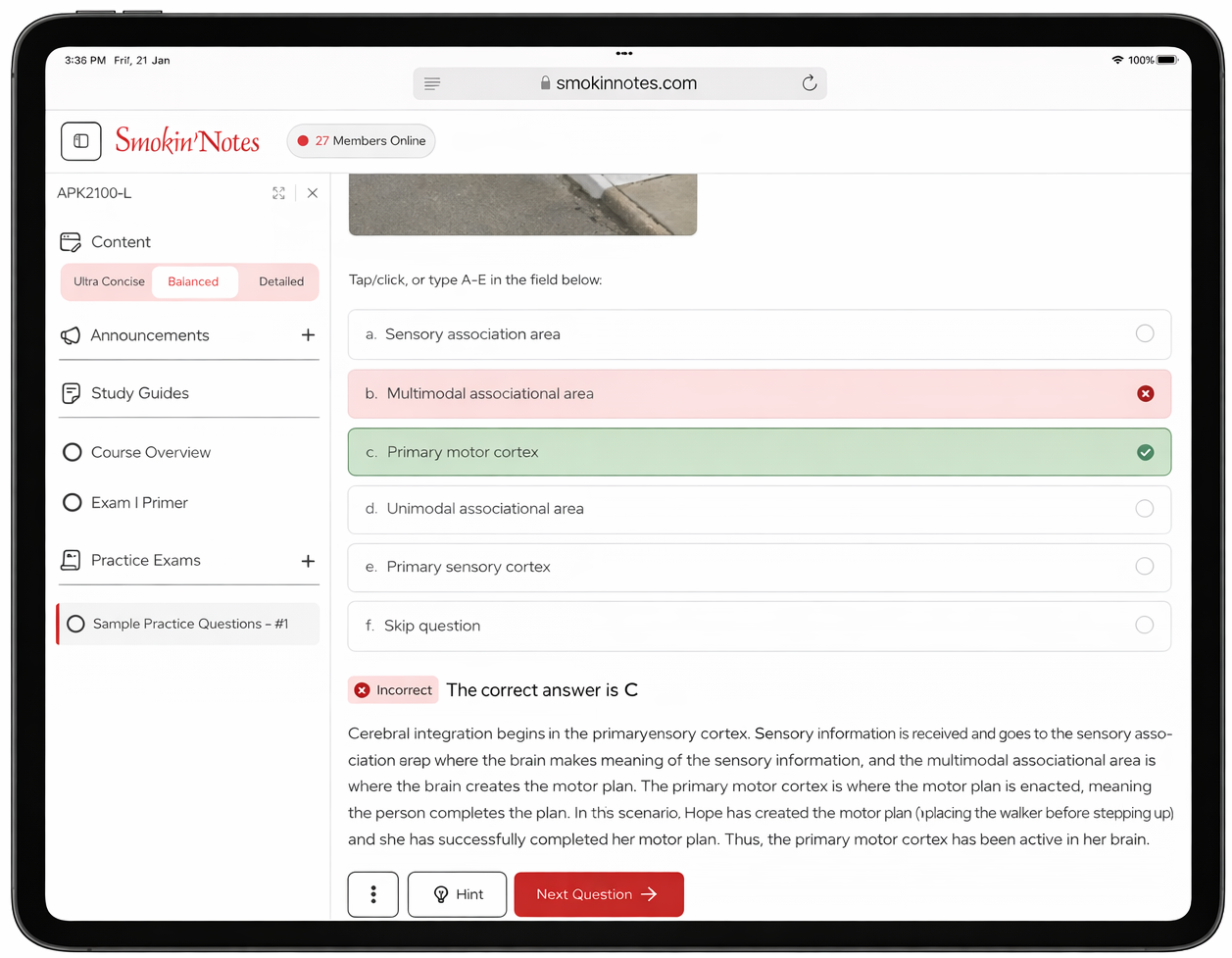 Practice Exam Example