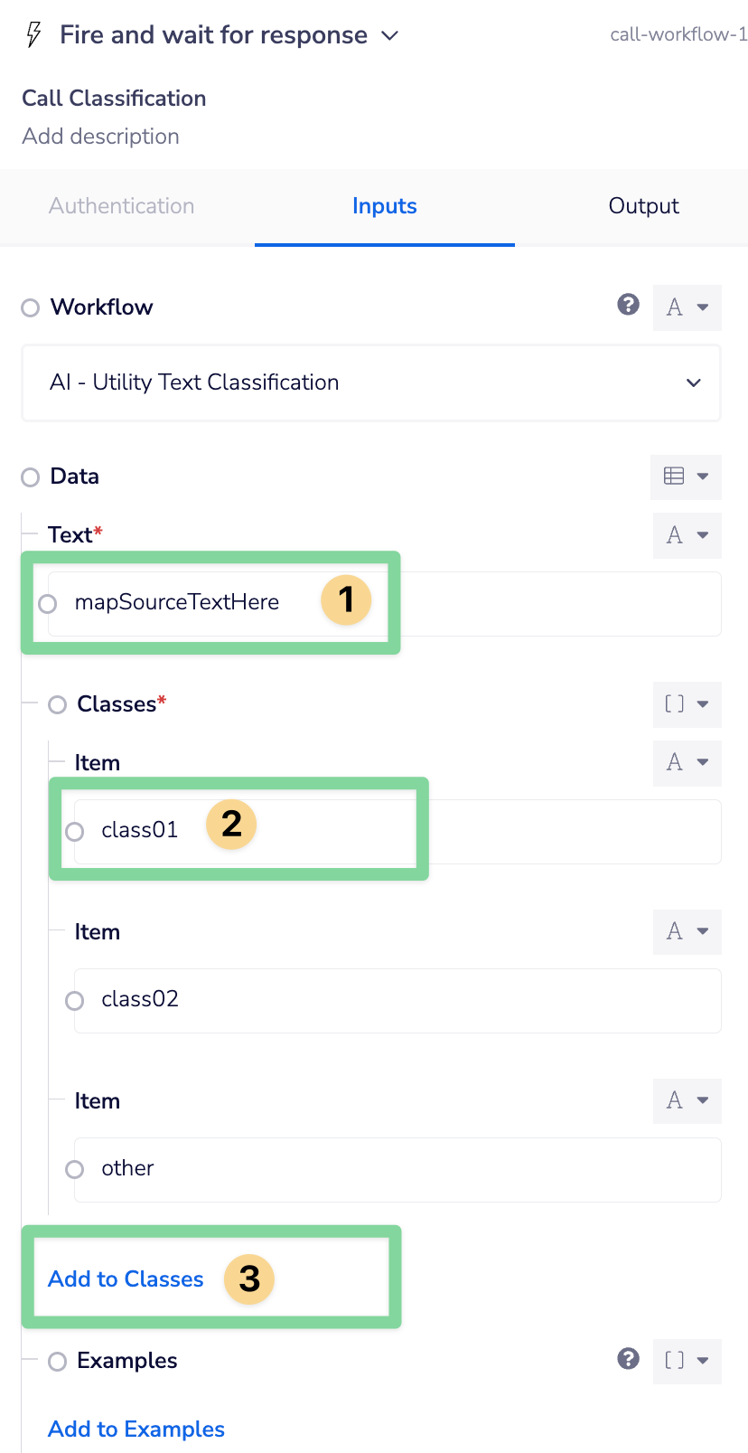 screenshot - ai classification - setup