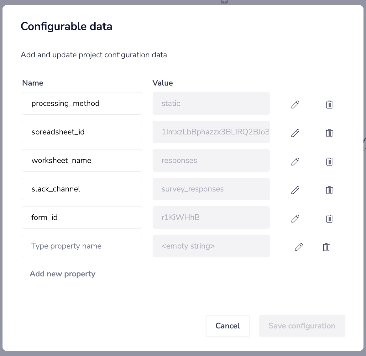 quickstart-project-config