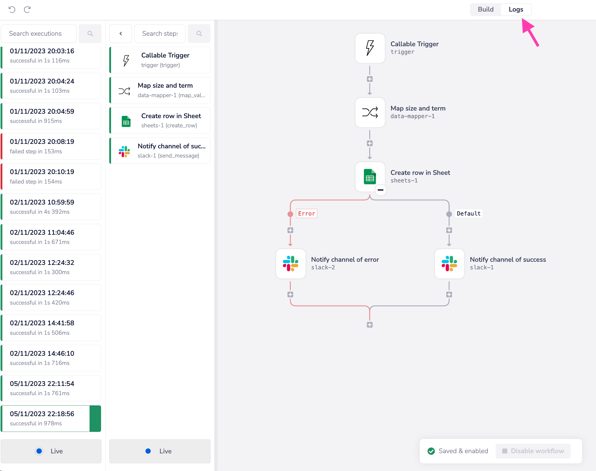 static-workflow-check-logs