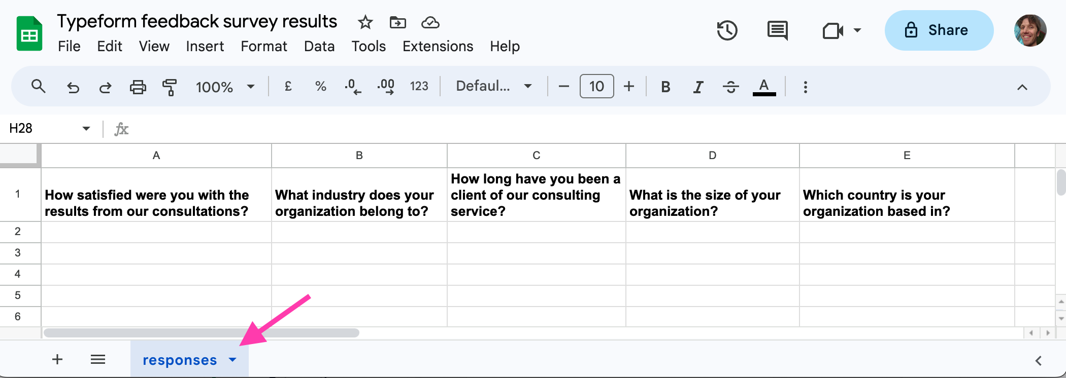 typeform-google-sheet