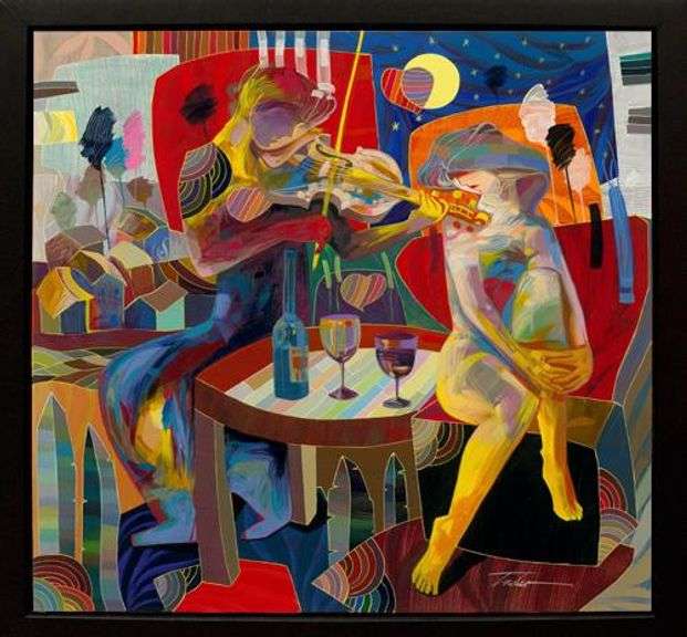 Beautiful piece by Tadeo, Hand Embellished! Tadeo Zavaleta una velada con vino
