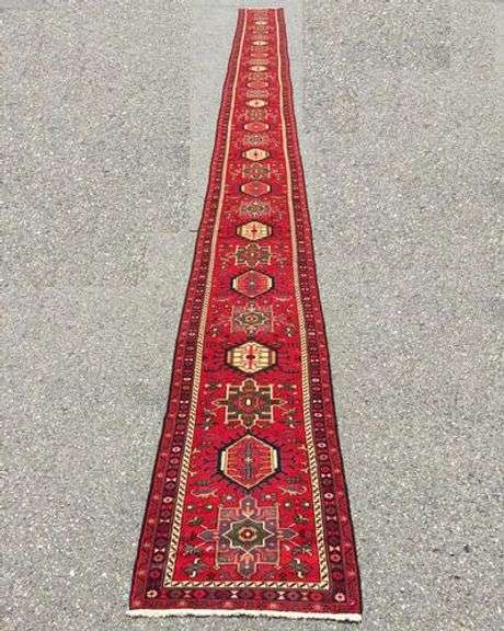 Fantastic Very Rare 38 Feet long Fascinating Handmade Colorful Persian Serapi Runner