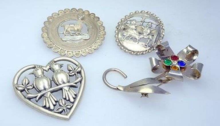Excellent Silver Lot of Pins