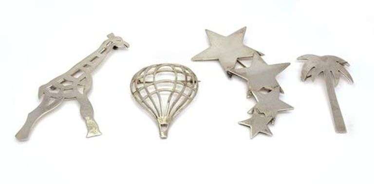Lot of Four Sterling Pins