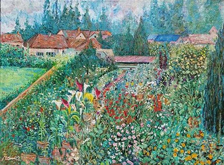 Charming Original Oil on Burlap by Manor Shadian 1931-