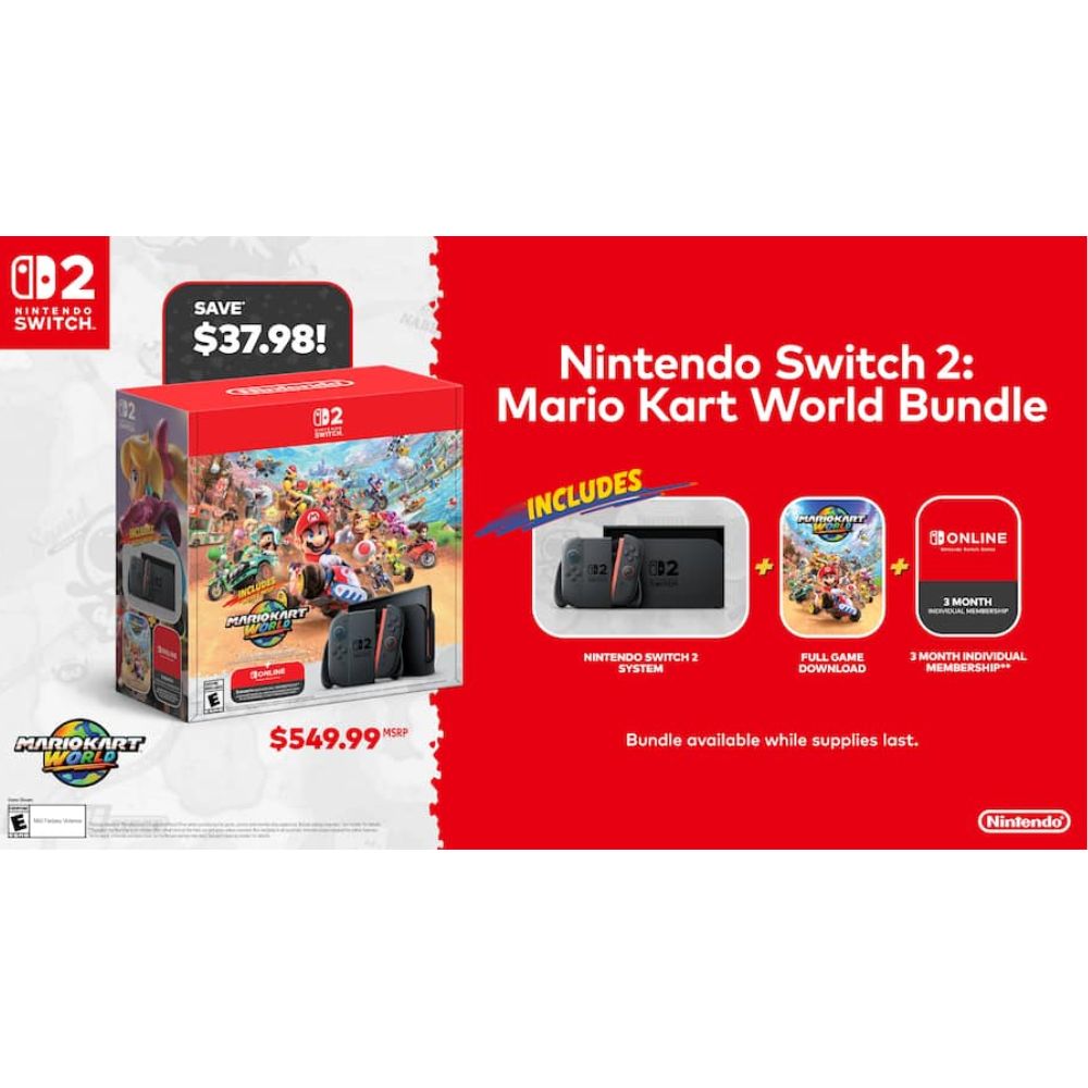 Nintendo Switch 2 PLUS Mario Kart World Bundle