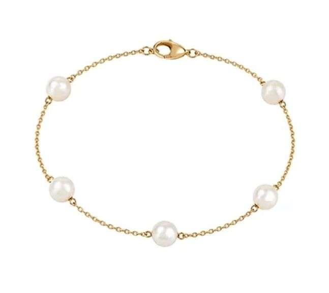 Mikimoto Pearl Station Bracelet in 18K