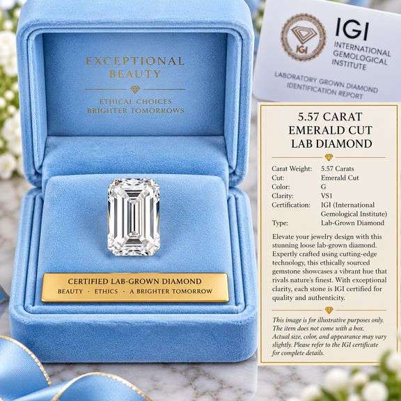 Unbelievable Certified Emerald Cut Lab Diamond - 5.57 Carats