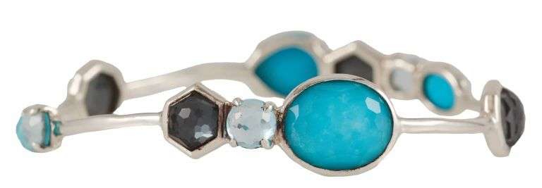 Ippolita Rock Candy Gelato 10 Stone Bangle Bracelet in Sterling