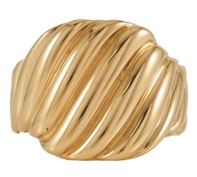 David Yurman Sculpted Cable Contour Ring in 18K