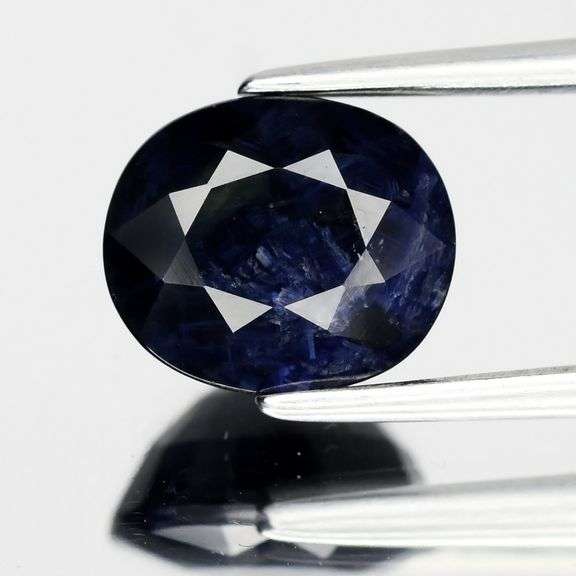 Real! Silky 3.14ct blue black Sapphire! Heated only!
