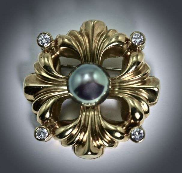 Gorgeous Lagos 18K Rose Gold Maltese Cross Brooch