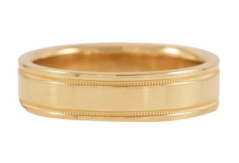 Tiffany & Co. 6.0MM Milgrain Together Wedding Band Ring in 18K