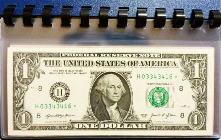 (10) Superb Crisp 2021 $1 Star Replacement Notes St Louis Consecutive!