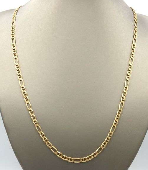 Practical Mens Sturdy 14K YG Figarucci Necklace
