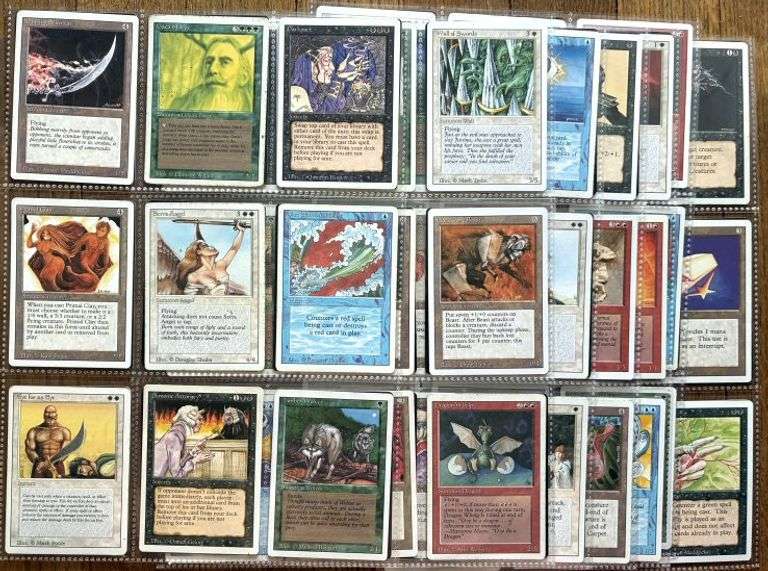 Rare Lot of 126 Different Revised (3rd Edition) Magic the Gathering Cards