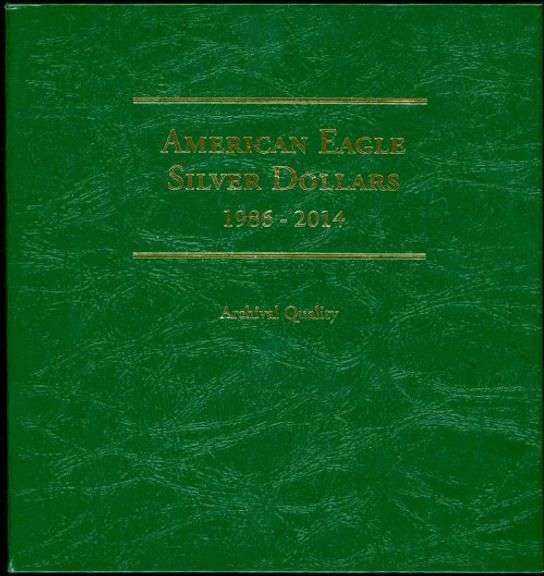 6 American BU Silver Eagles in Deluxe Littleton Album: 1986-2010