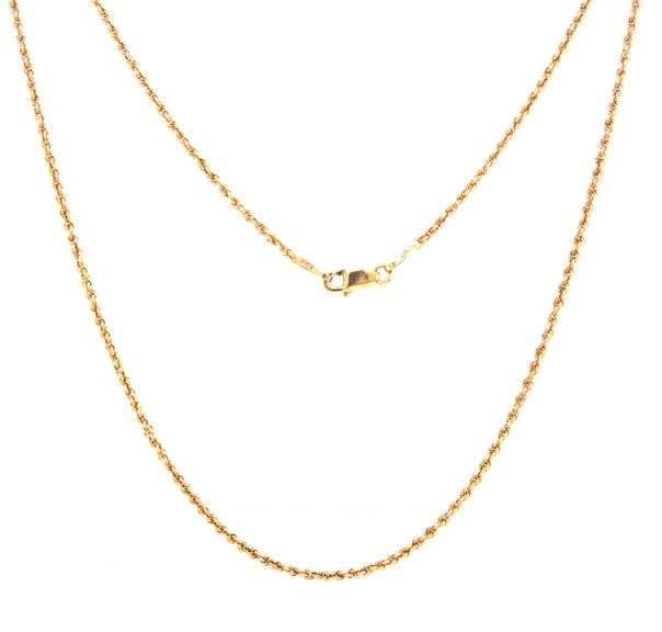 Desirable 14K YG 30" Rope Necklace