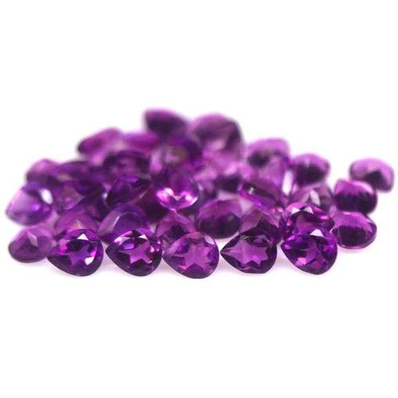 Stunning 14.48ct matched pear cut real Brazilian Amethyst set