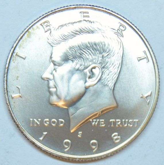 1998-S Silver Matte Finish Kennedy Half Dollar