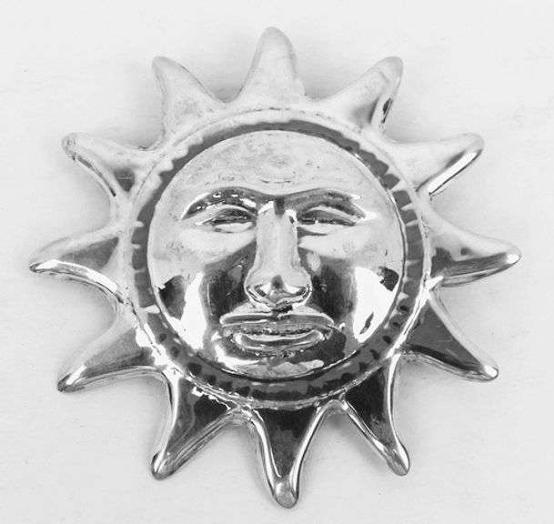 Vintage Taxco Mexico Sterling Sun Face Pin