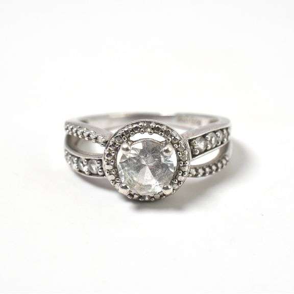 Sterling Silver Cubic Zirconia Gemstone Ring